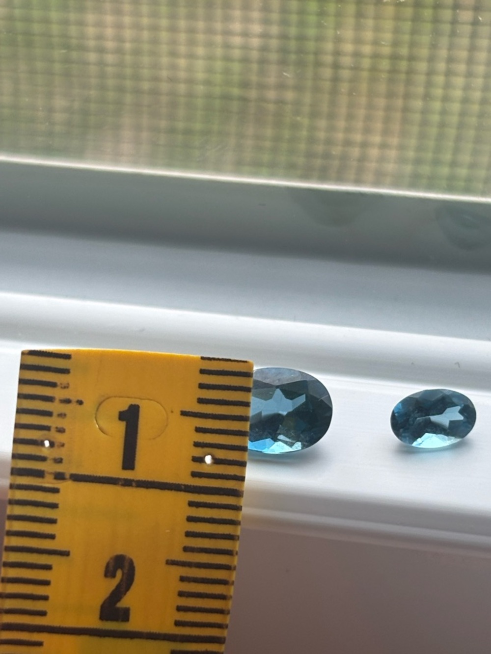 Blue Topaz Gemstone Pair – Oval Faceted Loose Stones Sky/Swiss Blue Not Enhanced - Picture 8 of 15